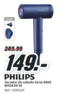 Philips - Secador De Cabello Serie 8000 Bhd839/10
