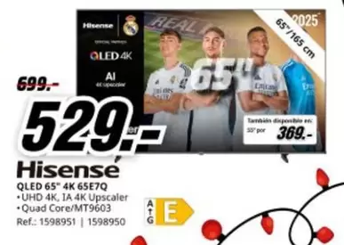 Hisense - Qled 65" 4k 65e70