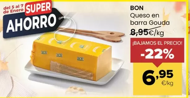 Bon - Queso En Barra Gouda
