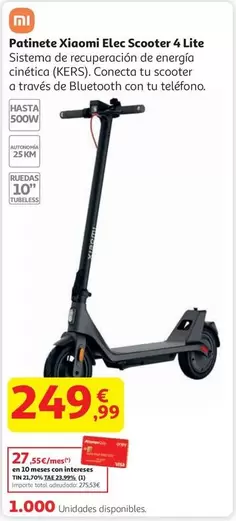 Xiaomi - Patinete Xionmi Elec Scooter 4 Lite