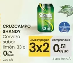 Cruzcampo - Shandy Cerveza Sabor Limon