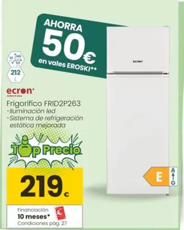 Ecron - Frigorifico FRID2P263 