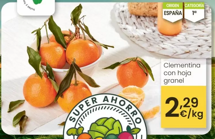 Clementina Con Hoja Granel