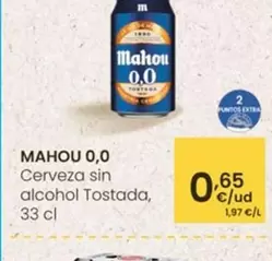 Mahou - 0,0 Cerveza Sin Alcohol Tostada