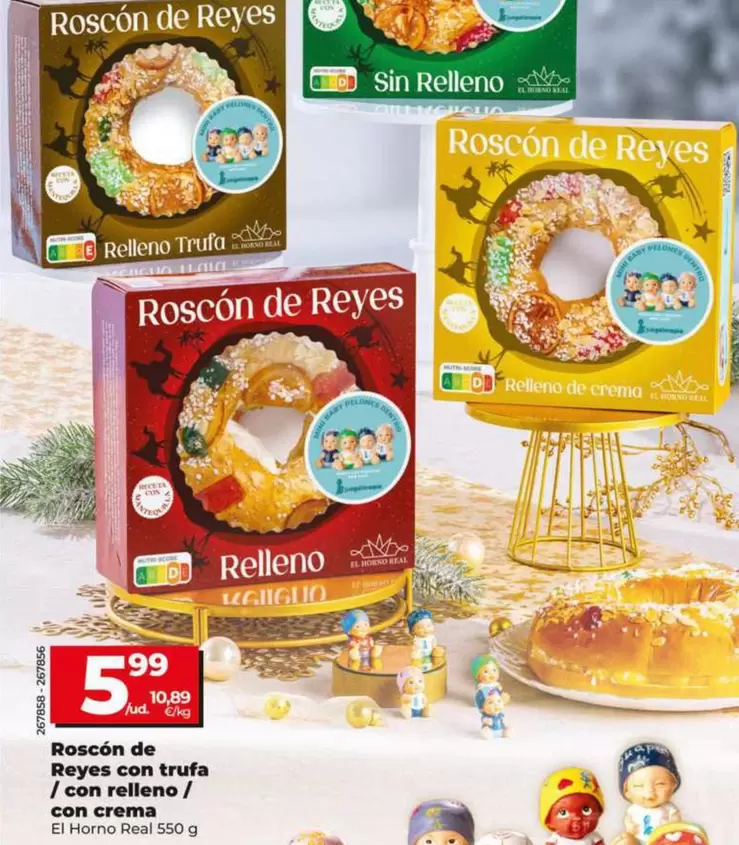 El Horno Real - Roscón De Reyes Con Trufa / Con Relleno / Con Crema