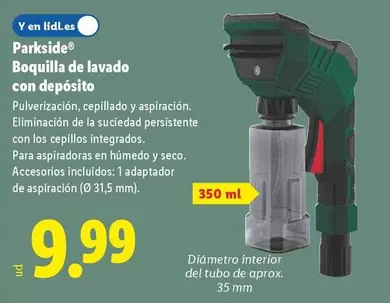 Parkside - Boquilla De Lavado Con Deposito
