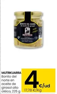 Mutrikuarra - Bonito Del Norte En Aceite De Girasol Alto Oleico