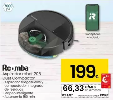 Roomba - Aspirador Robot 205 Dust Compactor