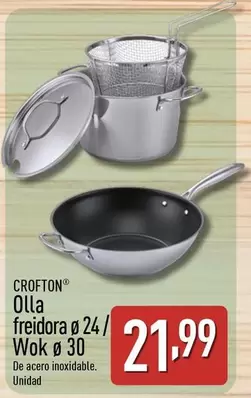 Crofton - Olla Freidora Ø 24/ Wok Ø 30