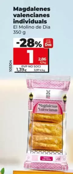 El Molino De Dia - Magdalenas Valencianas Individuales