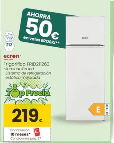Ecron - Frigorifico FRID2P263 