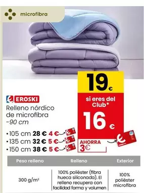 Eroski - Relleno Nórdico De Microfibra