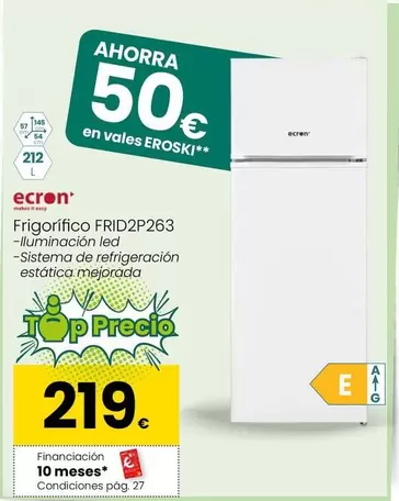 Ecron - Frigorífico FRID2P263