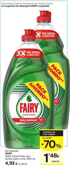 Fairy - Sabó Ultra Poder Per Rentar Plats A Mà