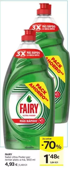 Fairy - Sabó Ultra Poder Per Rentar Plats A Mà