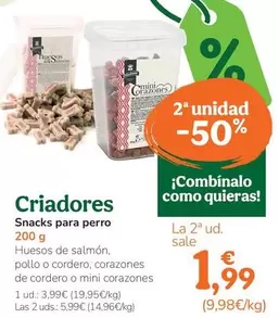 Criadores - Snacks Para Perro