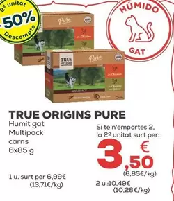 True Origins Pure - Húmedo Gato Multipack Carnes