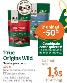 True Origins Wild - Snacks Para Perro