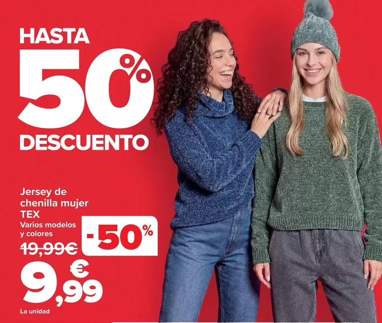 TEX - Jersey De Chenilla Mujer