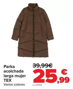TEX - Parka Acolchada Larga Mujer