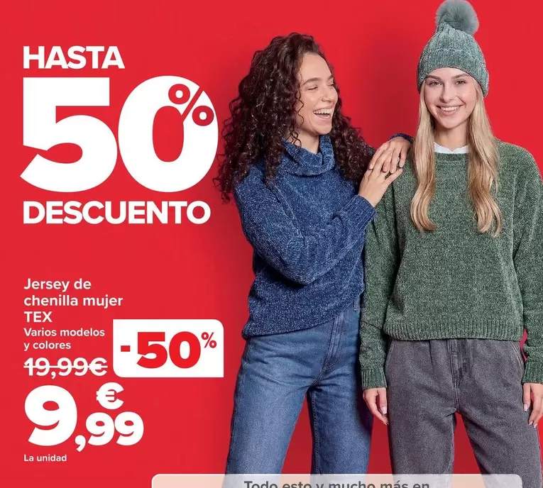 TEX - Jersey De Chenilla Mujer