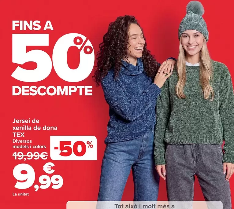 TEX - Jersey De Chenilla Mujer