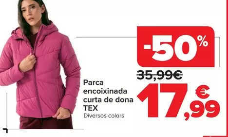 TEX - Parka Acolchada Corta Mujer