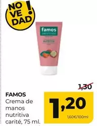 Famos - Crema De Manos Nutritiva Carite