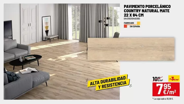 Pavimento Porcelanico Country Natural Mate