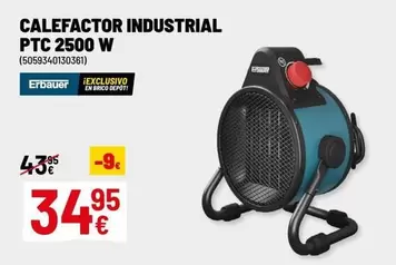 Erbauer - Calefactor Industrial Ptc 2500 W