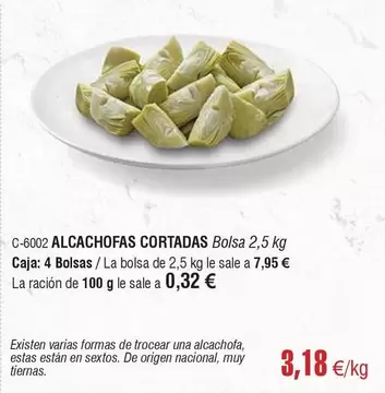 origen - Alcachofas Cortadas