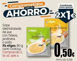 Ifa Eliges - Sopa Deshidratada De Ave Con Fideos, Jardinera O Pollo