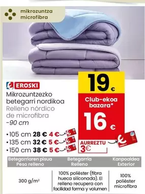 Eroski - Relleno Nórdico De Microfibra
