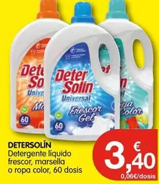 Detersolín - Detergente Liquido Frescor, Marsella O Ropa Color