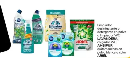 Ambi Pur / Lavandera / Ariel - Limpiador Desinfectante O Detergente En Polvo O Impiador Wc , Colgador Wc, Quitamanchas En Polvo Blanca O Color