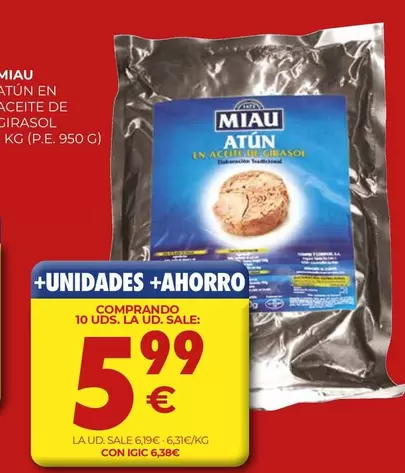 Miau - Atun En Aceite De Girasol