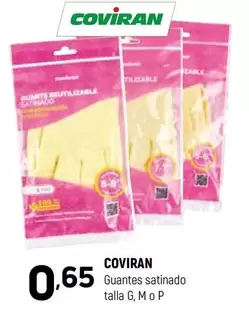 Coviran - Guantes Satinado Talla G, M O P