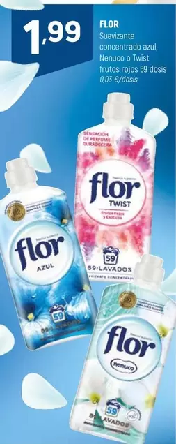 Flor - Suavizante Concentrado Azul Nenuco O Twist Frutos Rojos
