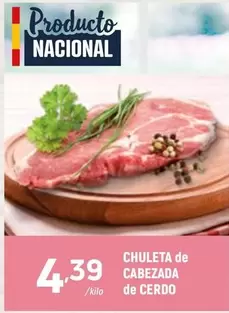 Chuleta De Cabezada De Cerdo