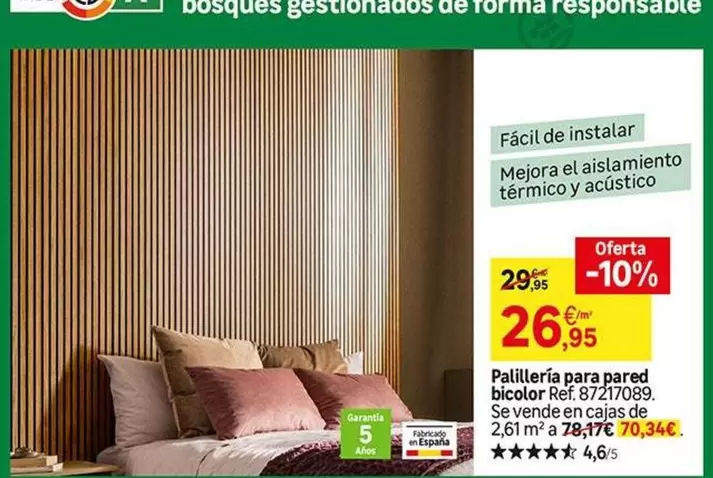 Pailleriera Para Pared Bicolor