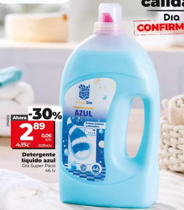Dia Super Paco - Detergente Liquido Azul 