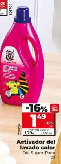 Dia Super Paco - Activador Del Lavado Color