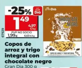 Gran Dia - Copos De Arroz Y Trigo Integral Con Chocolate Negro