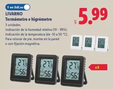 Livarno - Termómetro E Higrómetro