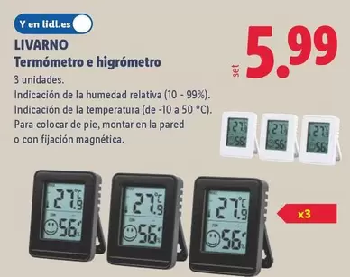 Livarno - Termómetro E Higrómetro 