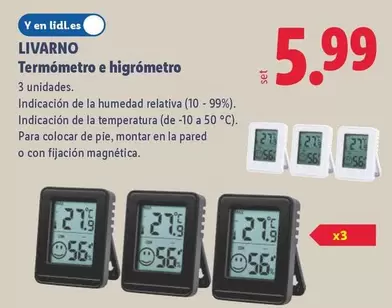 Livarno - Termómetro E Higrómetro 