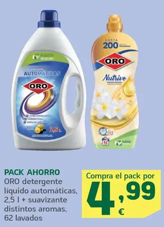 Oro - Detergente Líquido Automáticas + Suavizante