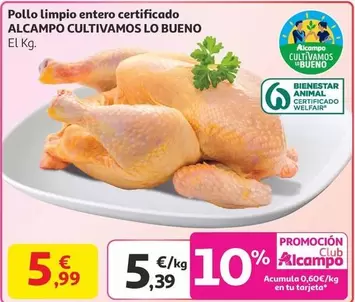 alcampo - Pollo Limpio Entero Certificado
