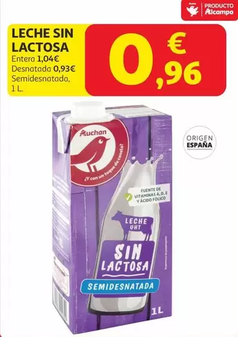 alcampo - Leche Sin Lactosa