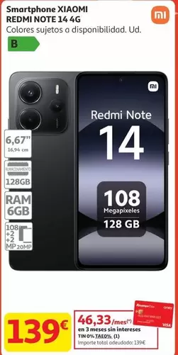 Xiaomi - Smartphone Redmi Note 14 4g